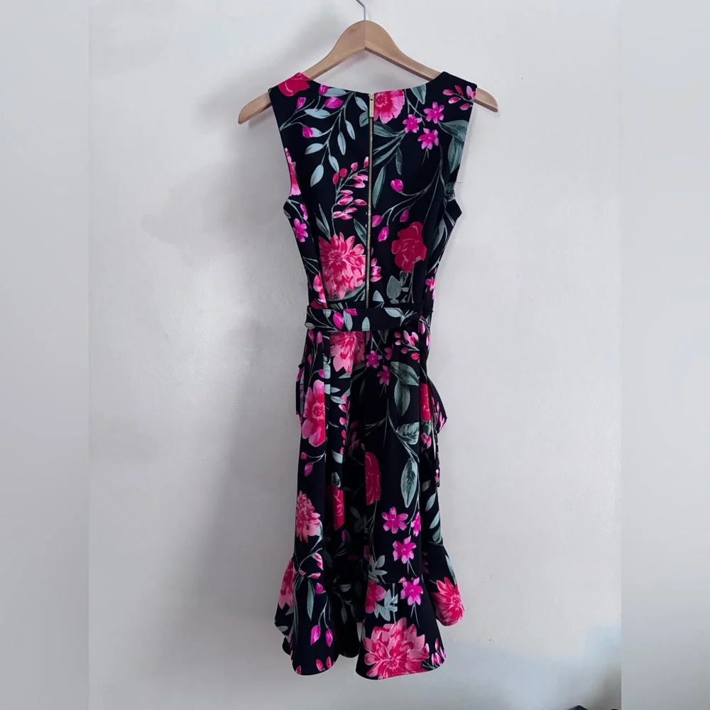 Calvin Klein Black Dress with Pink Floral Print size 8 - Picture 5 of 5